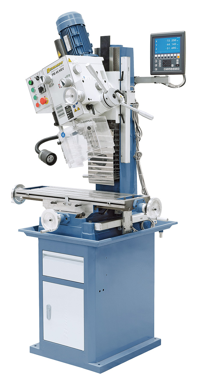 Bohr- und Fräsmaschine FM 45 HSV inkl. 3-Achs-Digitalanzeige ES-12 V