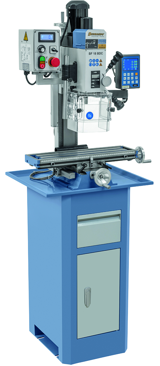 Bohr- und Fräsmaschine BF 18 BDC inkl. 3-Achs Digitalanzeige DT 40