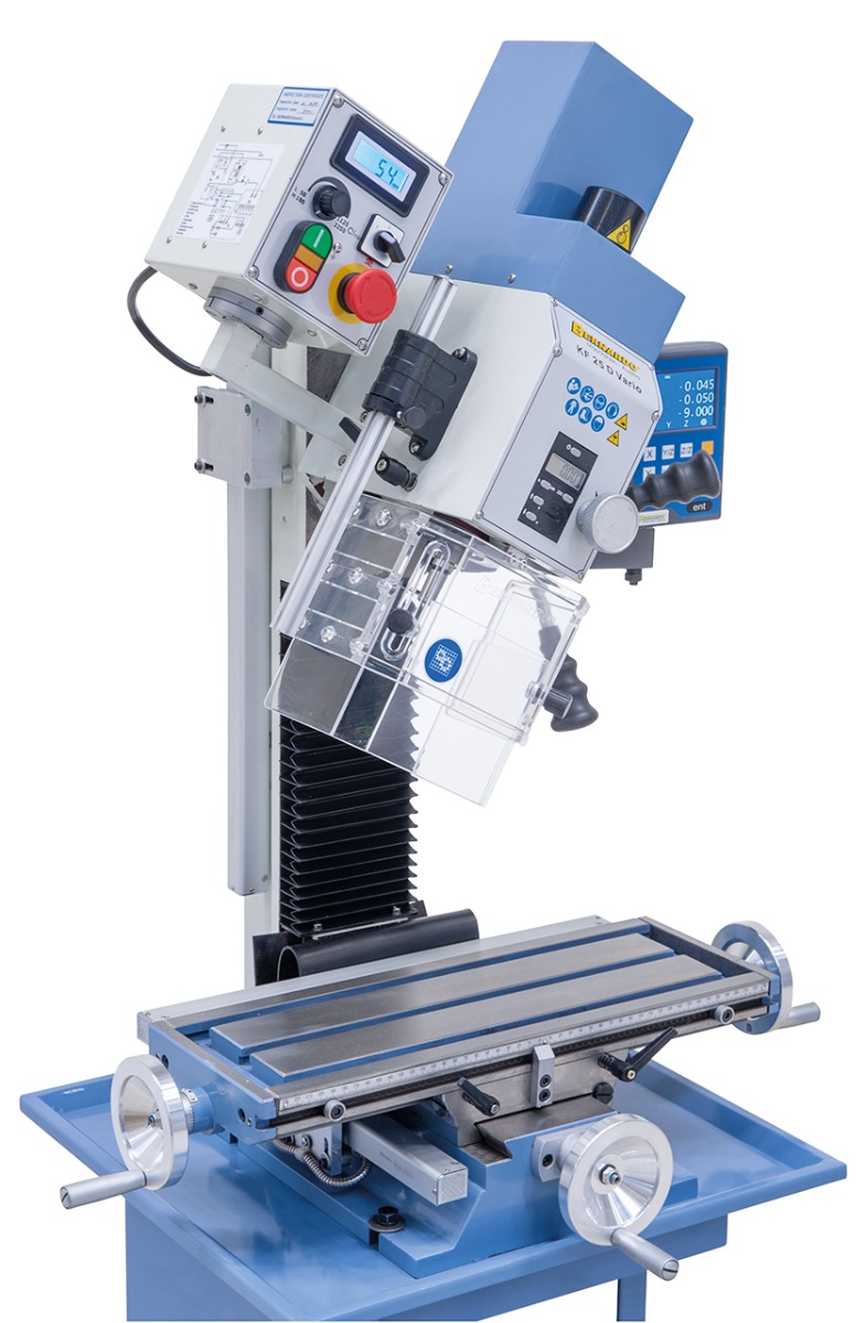 Bohr- und Fräsmaschine KF 25 D Vario inkl. 3-Achs Digitalanzeige DT 40