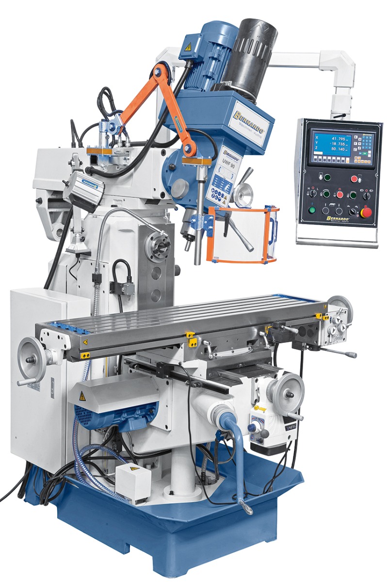 UWF 90 inkl. 3-Achs-DRO ES-12 H und pneumat. WK-Klemmung