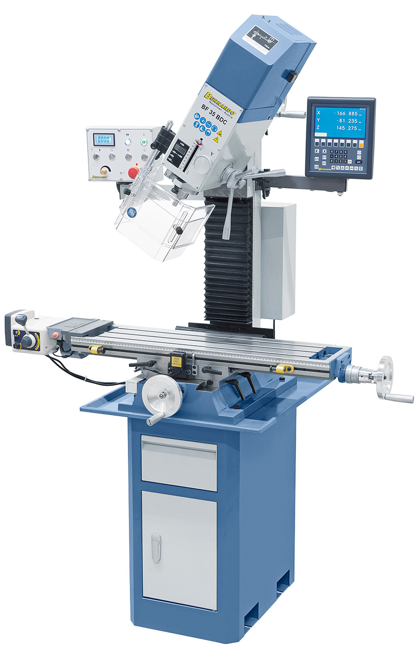 Bohr- und Fräsmaschine BF 35 BDC mit Vorschub inkl. 3-Achs-Digitalanzeige ES-12 V