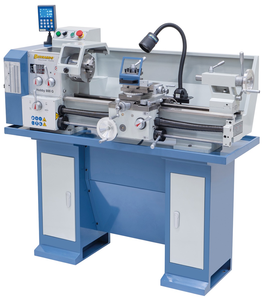 Leit- und Zugspindeldrehmaschine Hobby 800 G / 230 V inkl. 3-Achs Digitalanzeige DT 40