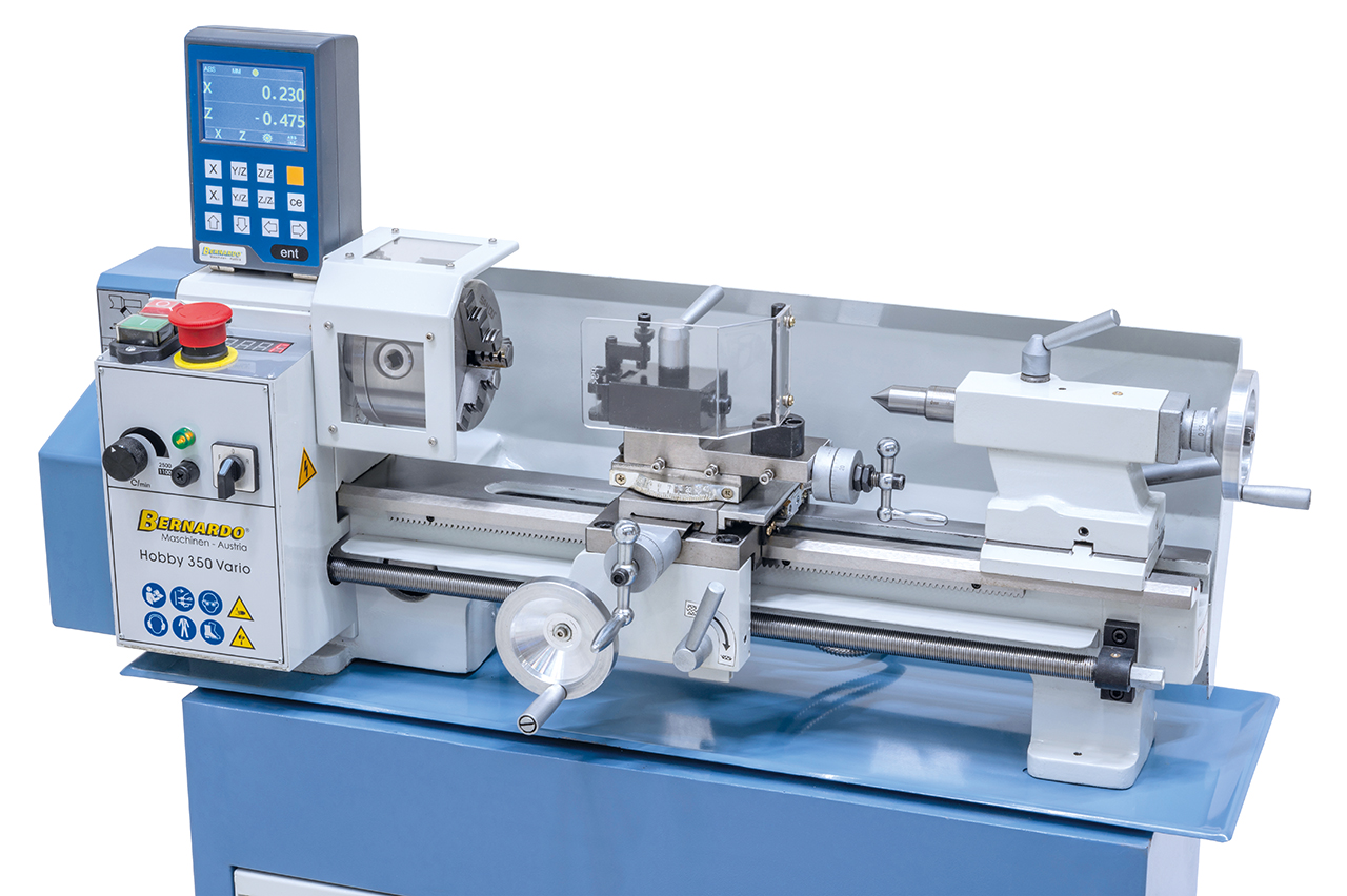 Tischdrehmaschine Hobby 350 Vario / 230 V inkl. 2-Achs Digitalanzeige DT 40