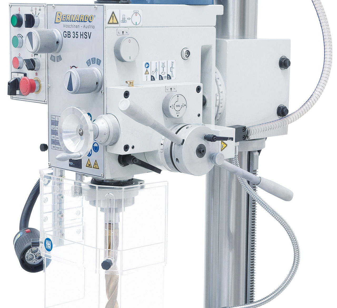 Getriebe-Säulenbohrmaschine GB 35 HSV mit Kühlmitteleinrichtung
