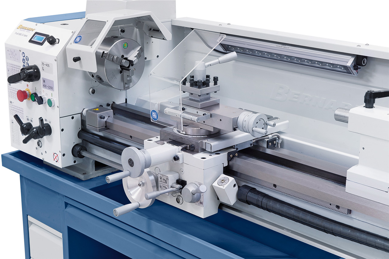 Leit- und Zugspindeldrehmaschine Profi 880 G Vario / 230 V inkl. 2-Achs-Digitalanzeige ES-12 V