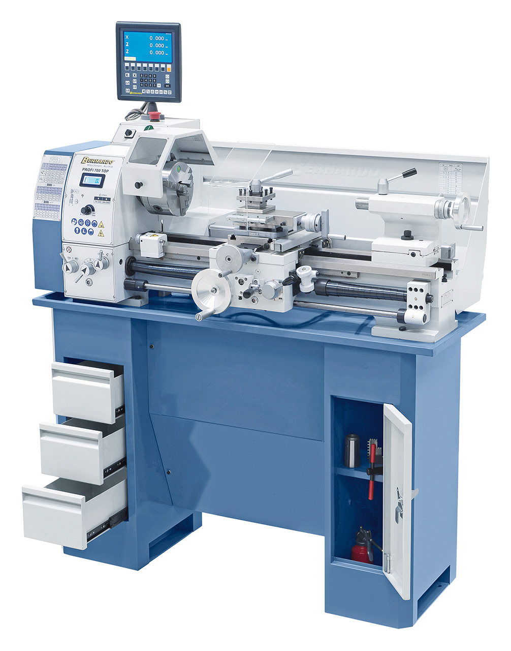 Leit- und Zugspindeldrehmaschine Profi 700 Top / 230 V inkl. 2-Achs-Digitalanzeige ES-12 V