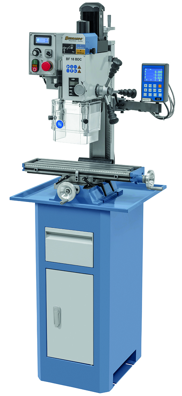 Bohr- und Fräsmaschine BF 18 BDC inkl. 3-Achs Digitalanzeige DT 40