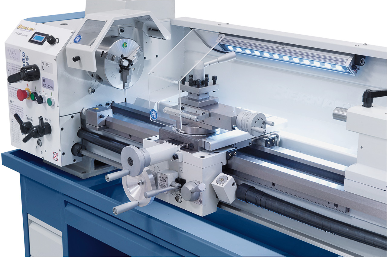 Leit- und Zugspindeldrehmaschine Profi 880 G Vario / 230 V inkl. 2-Achs-Digitalanzeige ES-12 V
