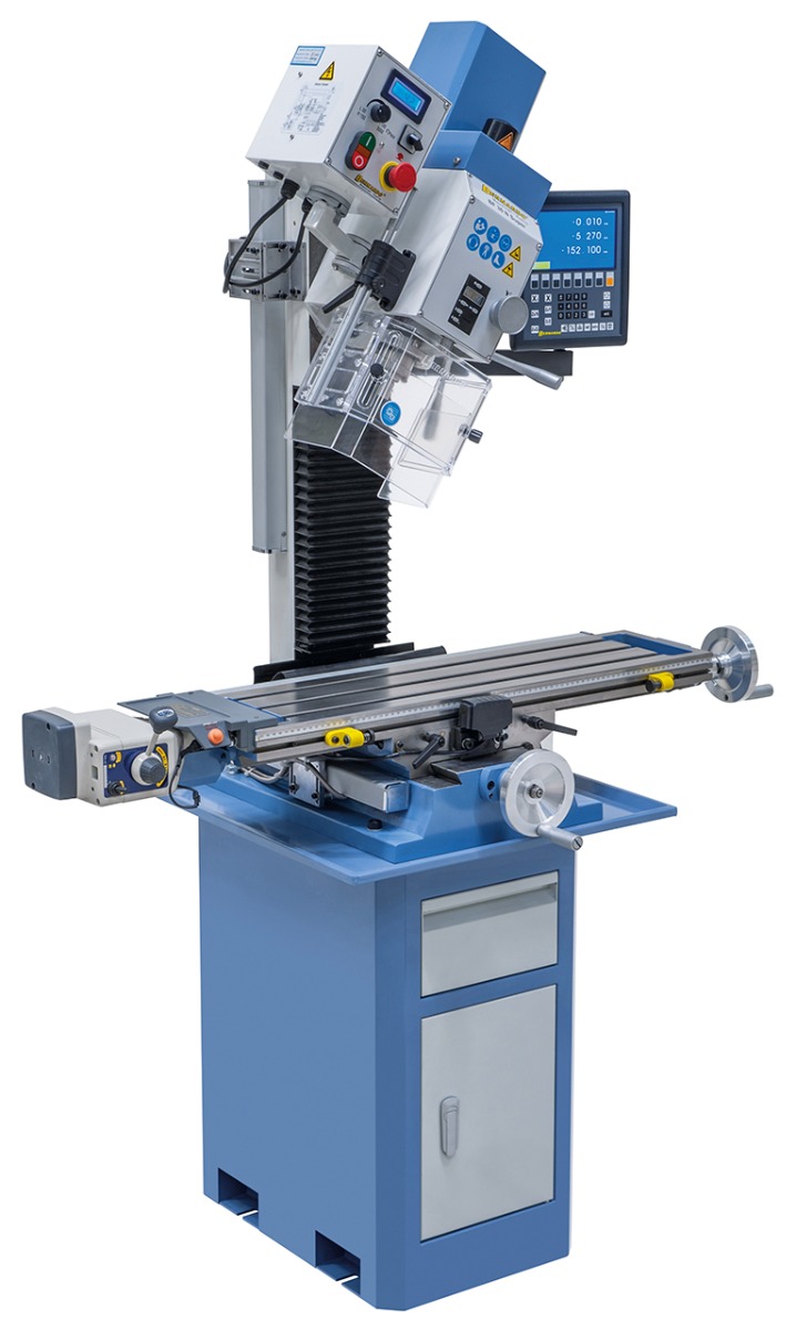 Bohr- und Fräsmaschine BF 30 N Super mit Vorschub inkl. 3-Achs-Digitalanzeige ES-12 V