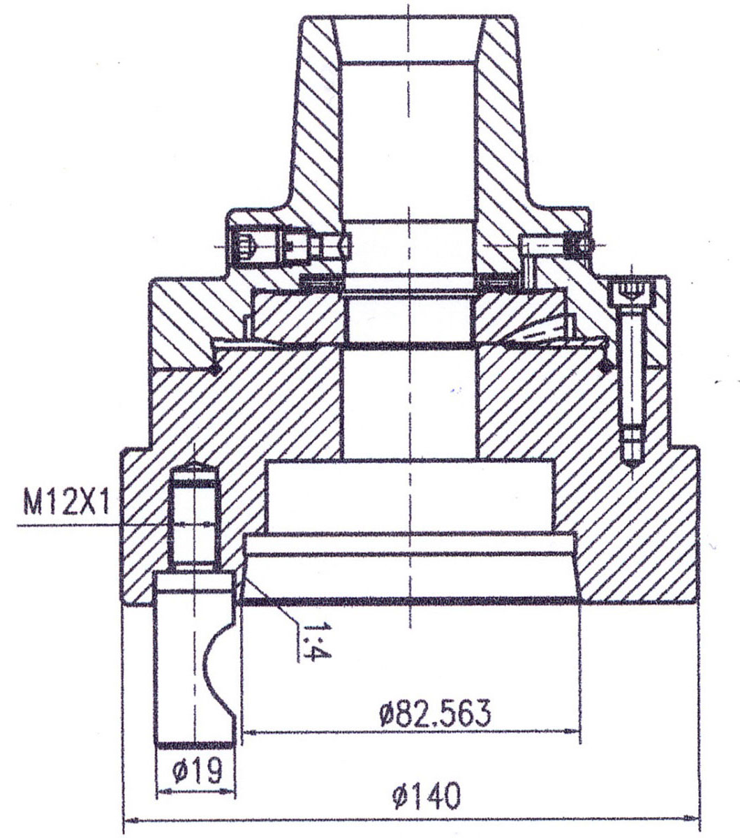 Spannzangenfutter 5C mit Aufnahme D1-5