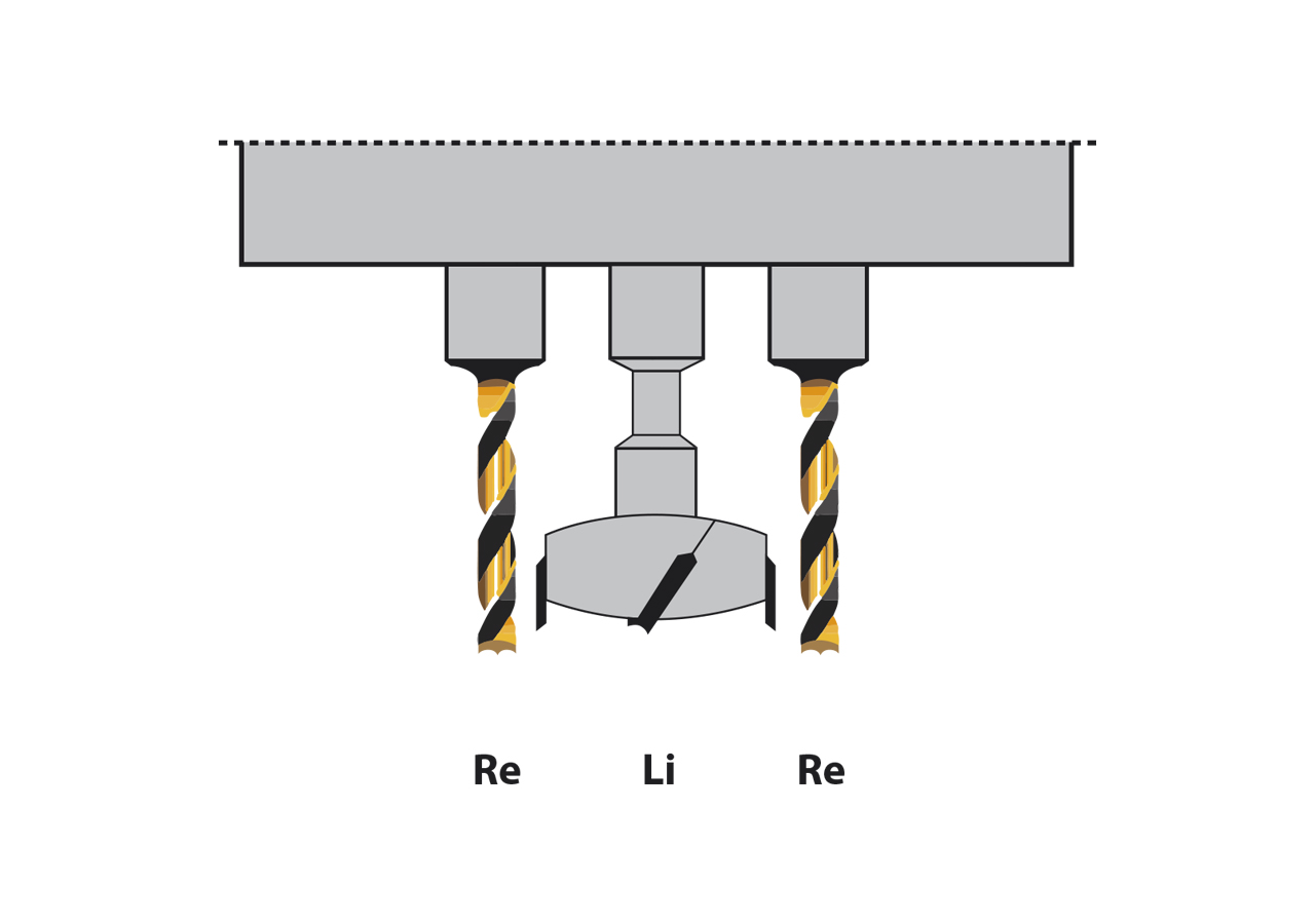 Pneumatische Beschlagbohrmaschine BBM 35 P - Blum