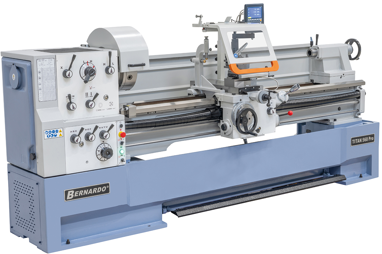 Produktionsdrehmaschine Titan 560 x 2000 Pro inkl. 3-Achs-Digitalanzeige *