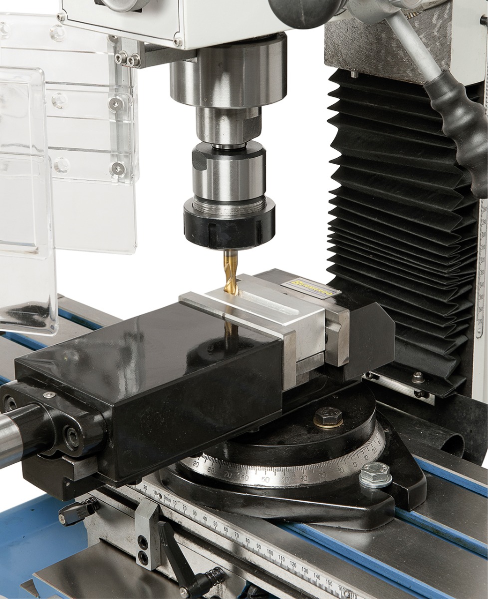 Bohr- und Fräsmaschine KF 25 D Vario inkl. 3-Achs Digitalanzeige DT 40