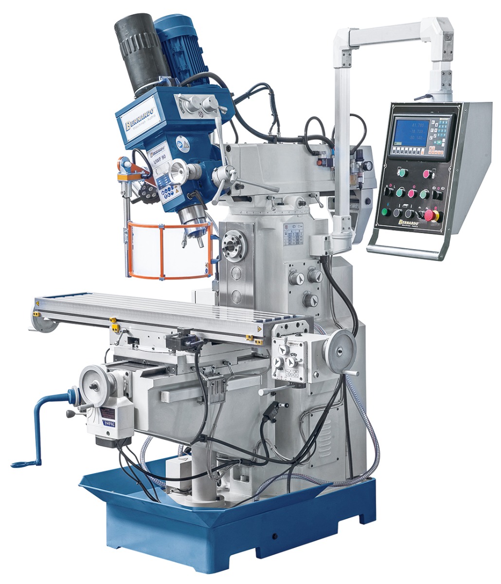 Universalfräsmaschine UWF 90 - 1270 inkl. 3-Achs-DRO ES-12 H und pneumat.WK-Klemmung *
