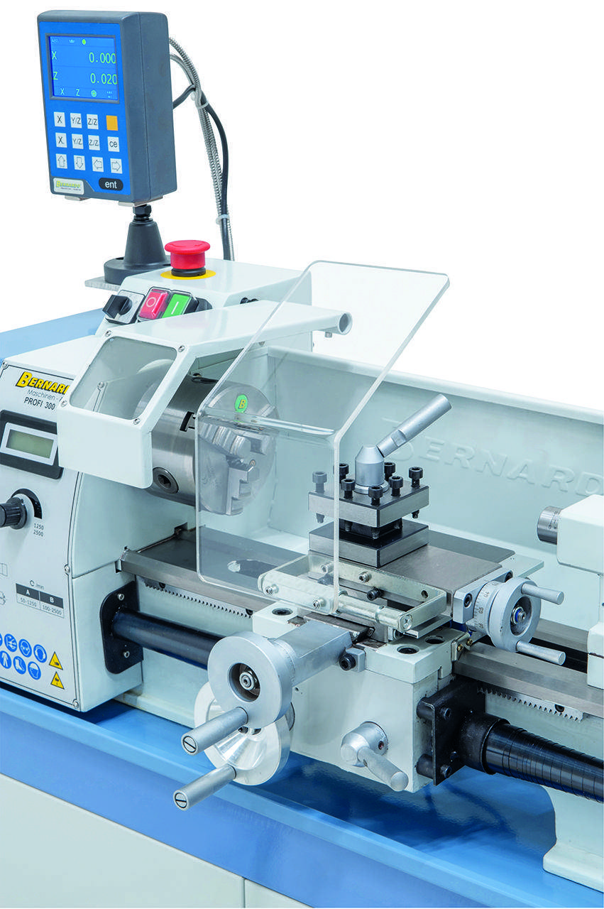 Tischdrehmaschine Profi 300 V / 230 V inkl. 2-Achs Digitalanzeige DT 40