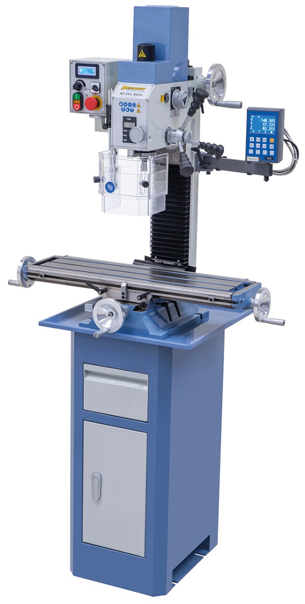 Bohr- und Fräsmaschine KF 25 L Vario inkl. 3-Achs Digitalanzeige DT 40