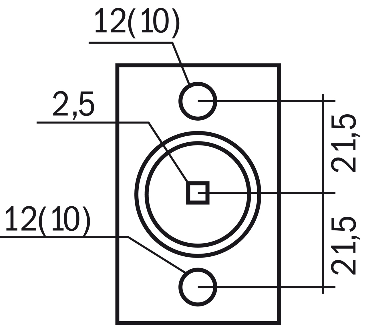 Bohrkopf 43 mm für Fenstergriffe mit Aufnahme für Stemmmaschinen