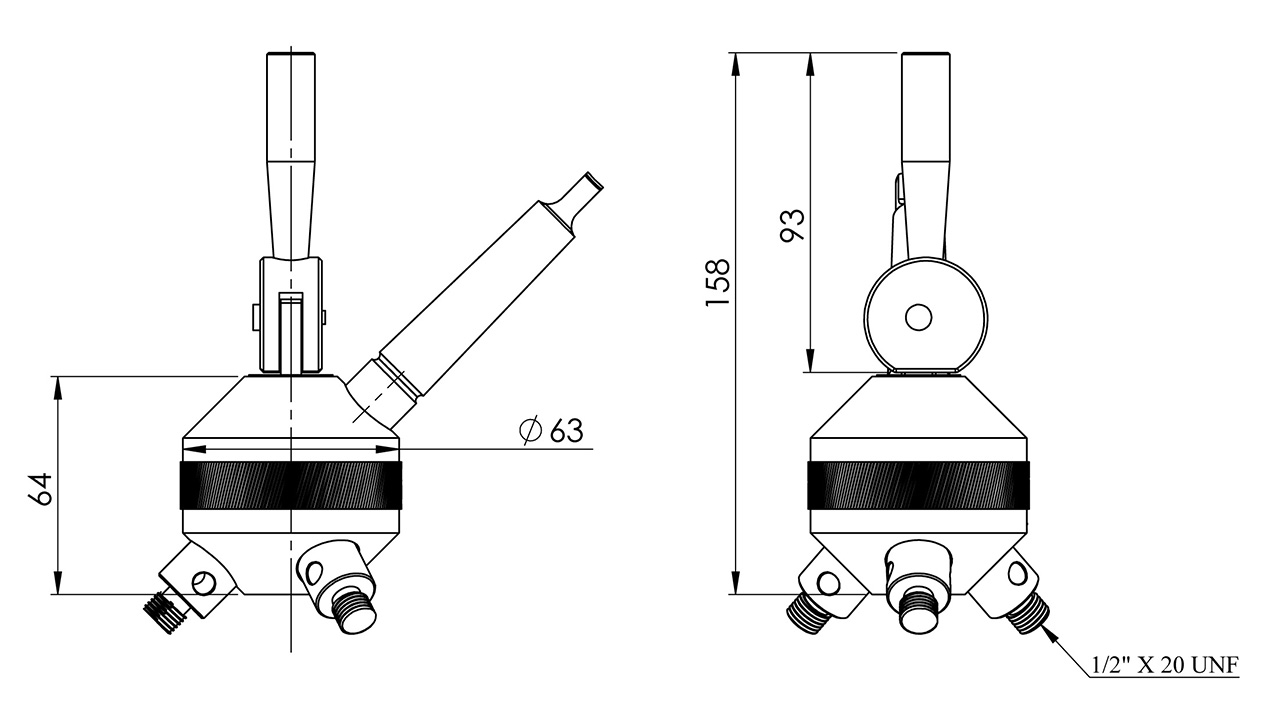 Revolverkopf MK 2 mit 3 Stationen, inkl. Einsätze