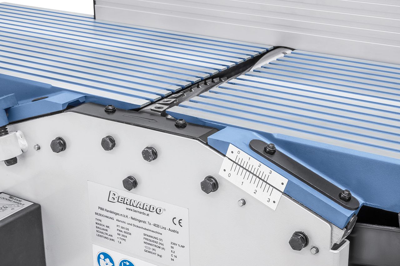 Abricht- und Dickenhobelmaschine PT 305 DS mit Absaugung / 230 V