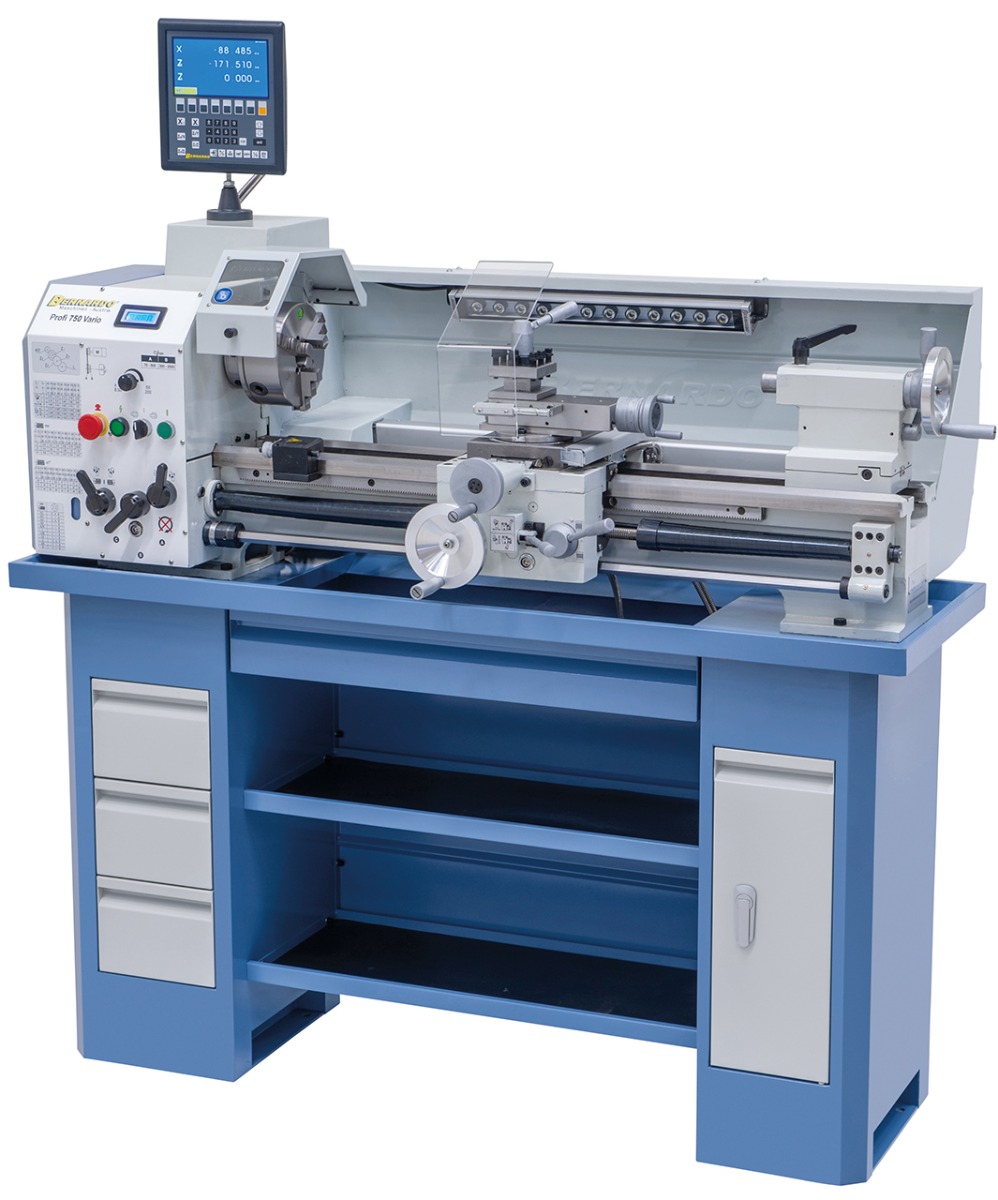 Bernardo Leit- und Zugspindeldrehmaschine Profi 750 Vario / 400 V inkl. 2-Achs D...