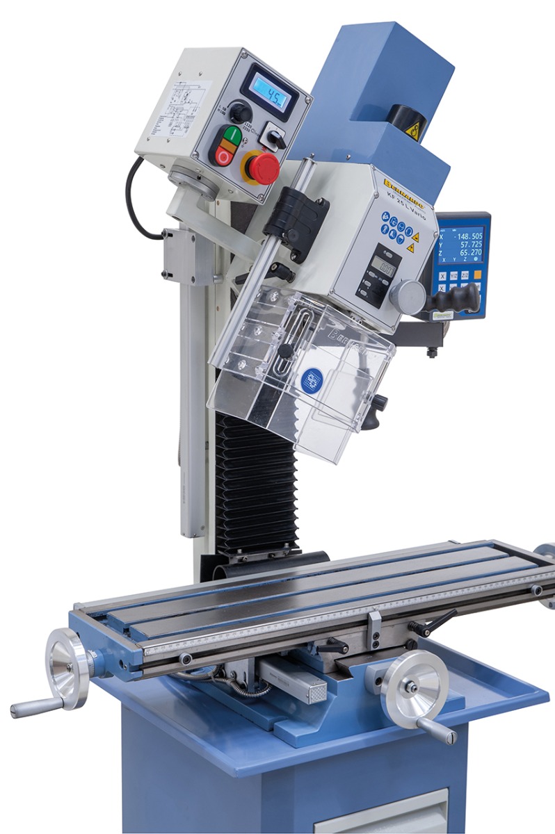 Bohr- und Fräsmaschine KF 25 L Vario inkl. 3-Achs Digitalanzeige DT 40