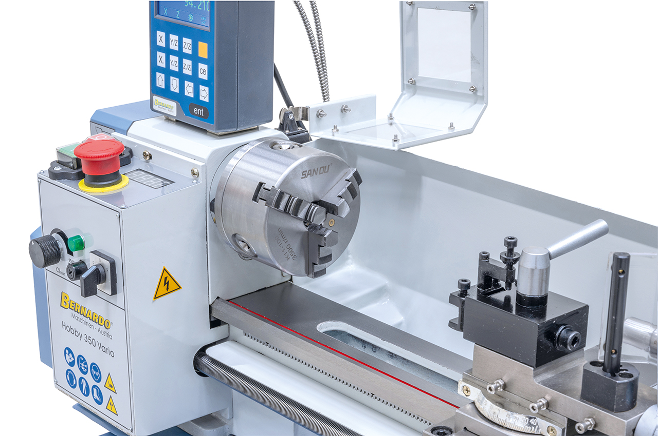 Tischdrehmaschine Hobby 350 Vario / 230 V inkl. 2-Achs Digitalanzeige DT 40