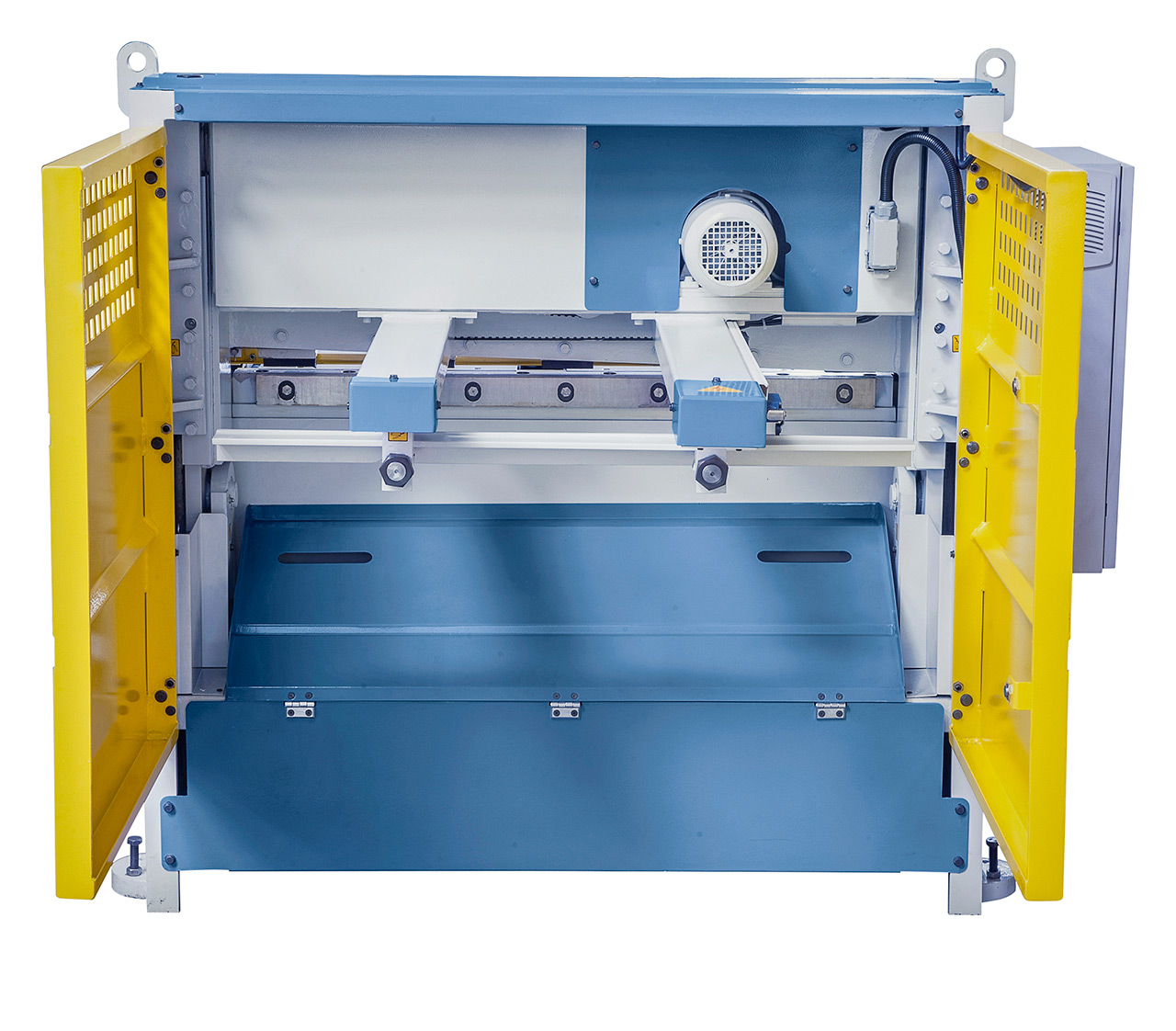 Motorische Tafelschere mit Blechauswurf nach vorne (max. 400 mm) und hinten MTE 1100 x 6 mm NCC *