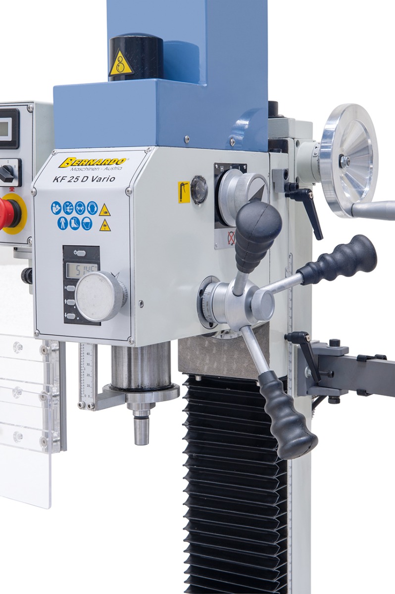 Bohr- und Fräsmaschine KF 25 D Vario inkl. 3-Achs Digitalanzeige DT 40