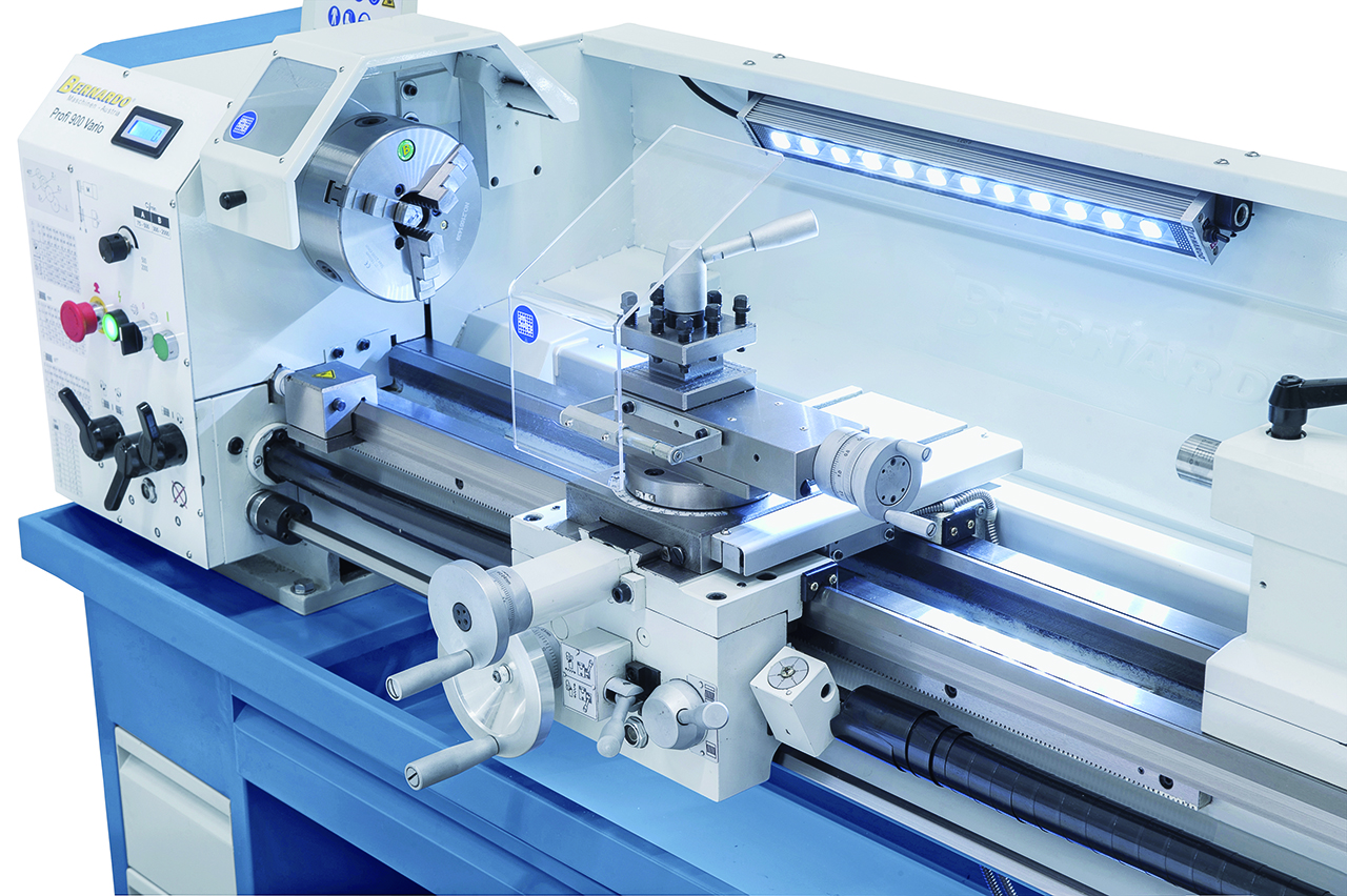 Leit- und Zugspindeldrehmaschine Profi 900 Vario / 400 V inkl. 2-Achs-Digitalanzeige ES-12 V