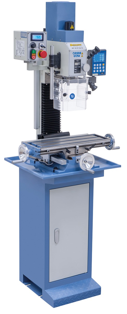 Bohr- und Fräsmaschine KF 25 D Vario inkl. 3-Achs Digitalanzeige DT 40