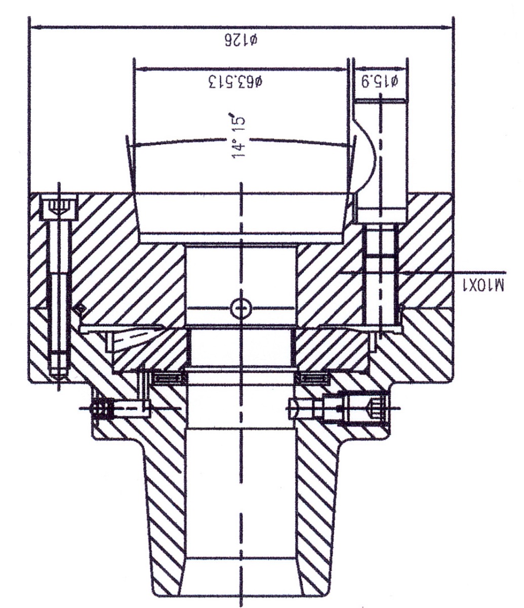 Spannzangenfutter 5C mit Aufnahme D1-4