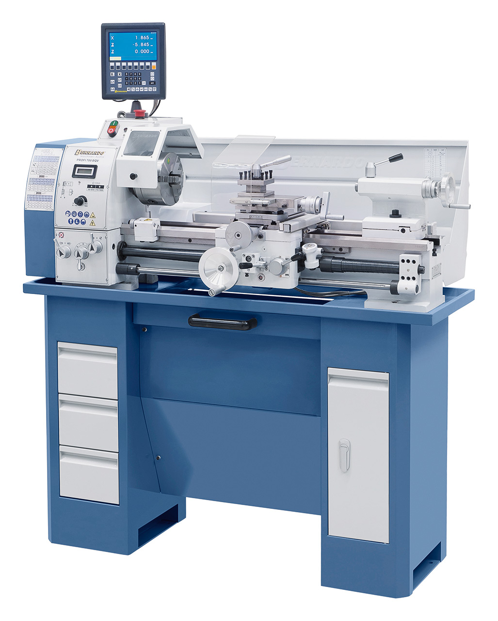 Leit- und Zugspindeldrehmaschine Profi 700 BQV / 230 V inkl. 2-Achs-Digitalanzeige ES-12 V