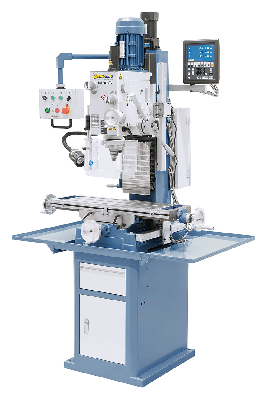 Bohr- und Fräsmaschine FM 50 HSV inkl. 3-Achs-Digitalanzeige ES-12 V