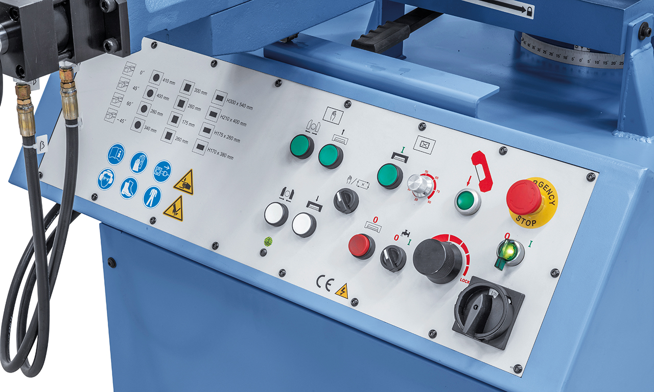 Halbautomatische Doppelgehrungsbandsäge MBS 600 DGA-V / 400 V