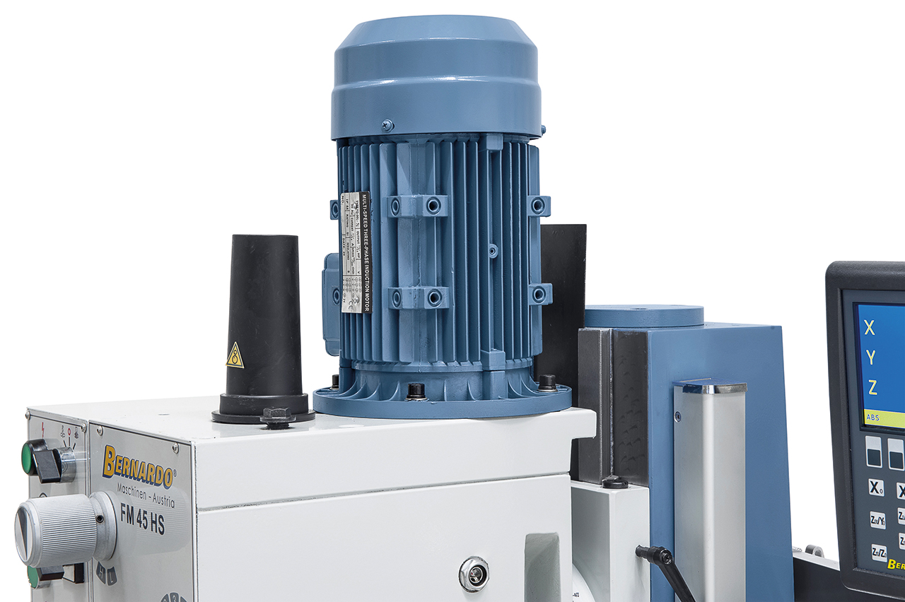 Leistungsstarker 2-Stufen-Motor mit 1,1 / 1,5 kW Antriebsleistung.