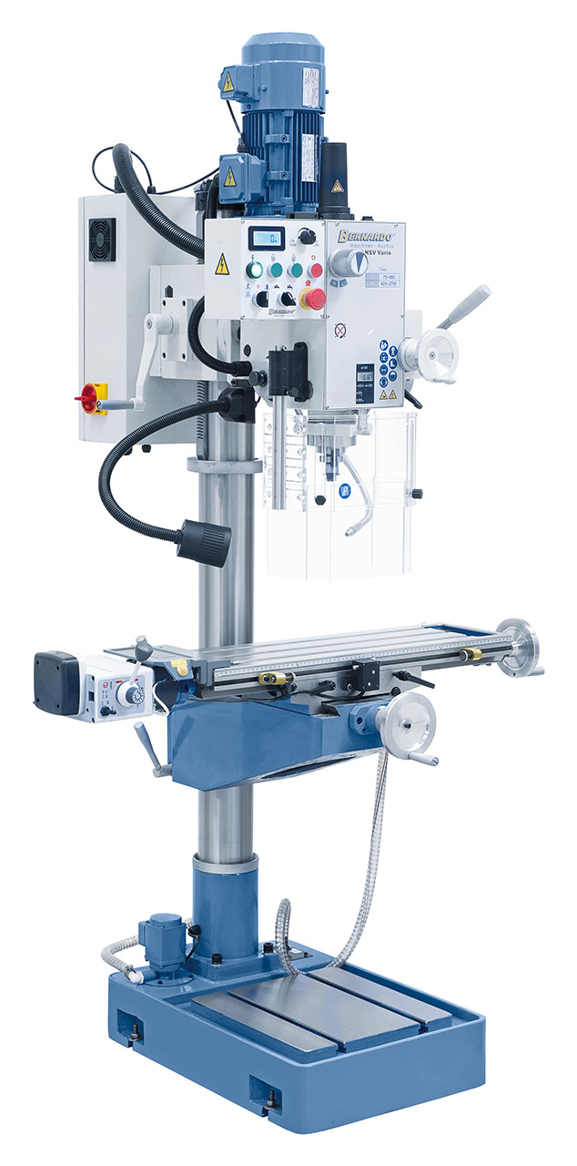 Bohr- und Fräsmaschine BF 45 HSV Vario inkl. Vorschub f. x-Achse