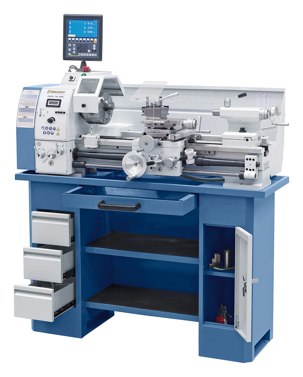 Vario-Drehmaschine Profi 700 PRO / 400 V inkl. 2-Achs-Digitalanzeige ES-12 V