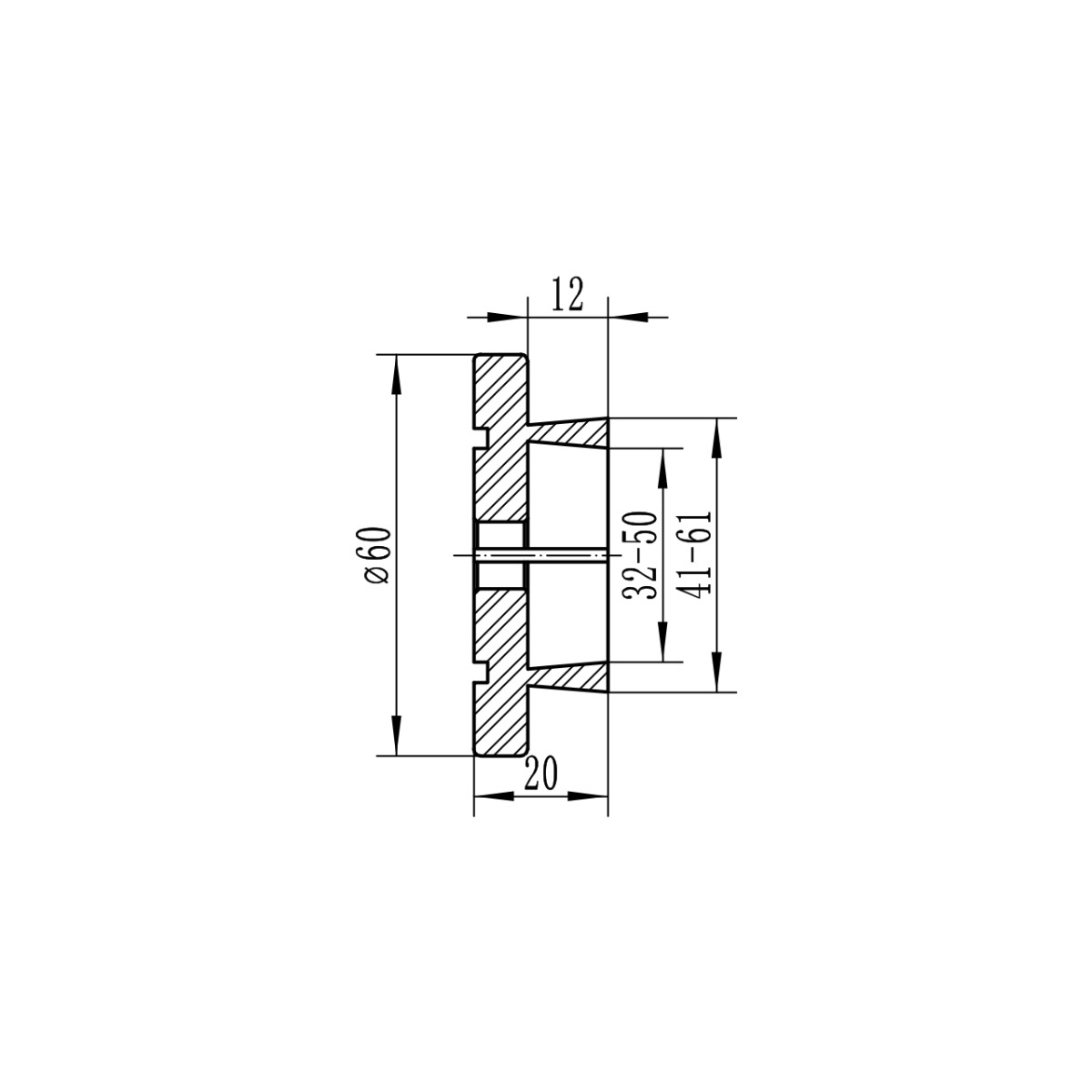 Spannfutter M 70 mit Standardbacken Typ A