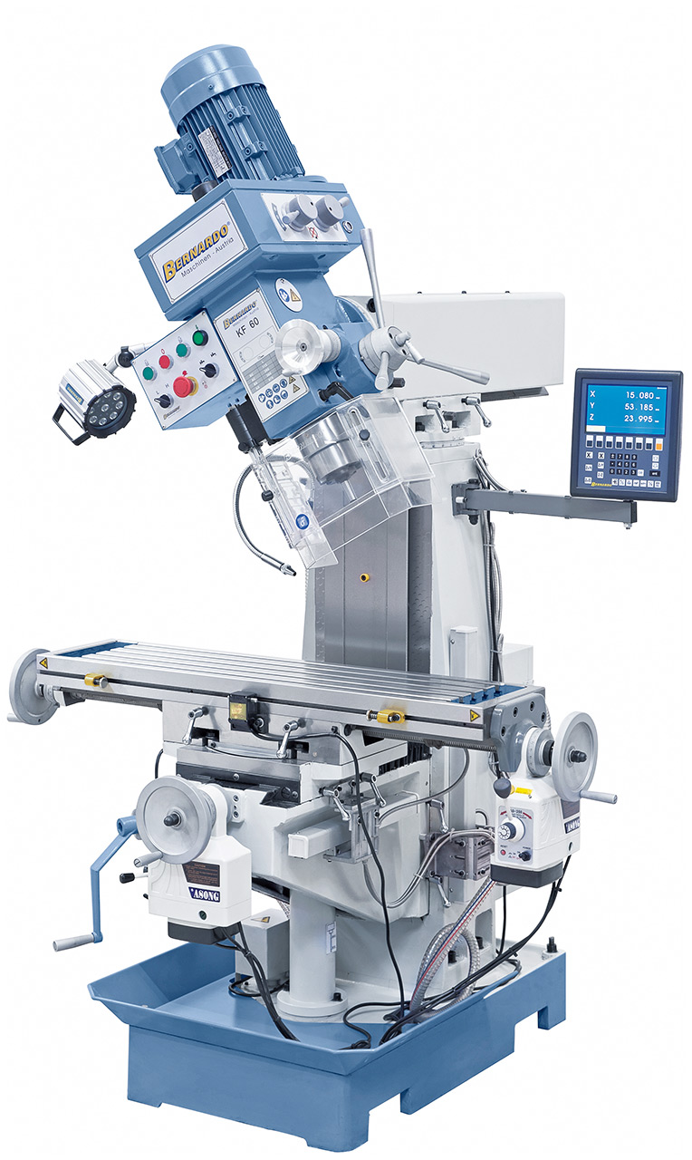 KF 60 inkl. 3-Achs-Digitalanzeige ES-12 H und Vorschub für x/y-Achse