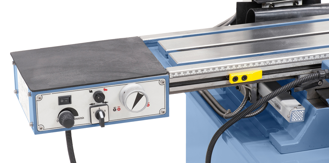 Bohr- und Fräsmaschine KF 25 PRO mit Vorschub inkl. 3-Achs Digitalanzeige ES-12 V