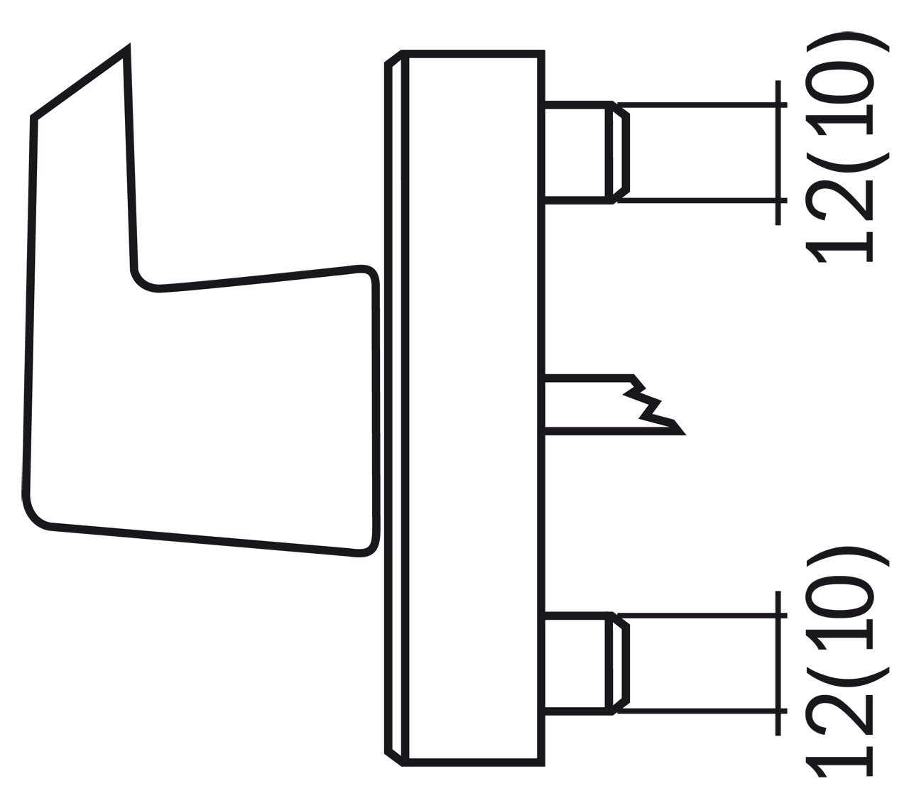 Bohrkopf 43 mm, für Fenstergriffe mit Aufnahme für Bohrmaschinen
