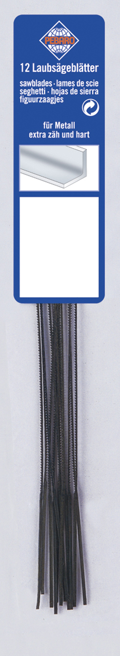 Laubsägeblätter 130 mm Stärke 0 - fein für Metall (12 Stk.)