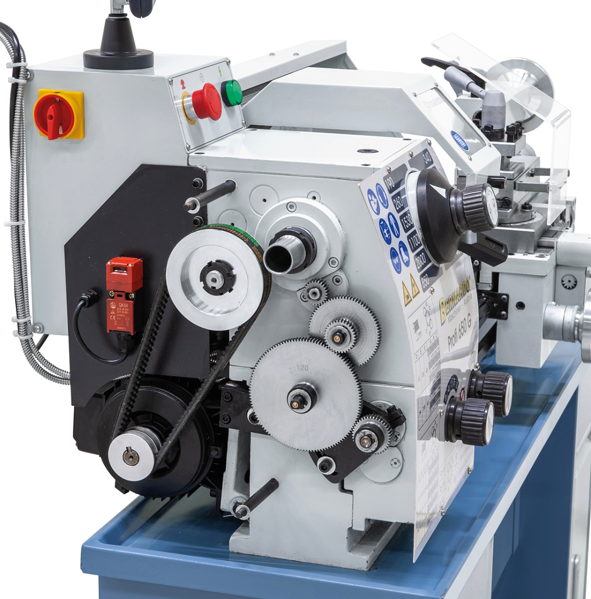 Leit- und Zugspindeldrehmaschine Profi 650 G / 400 V inkl. 2-Achs-Digitalanzeige ES-12 V