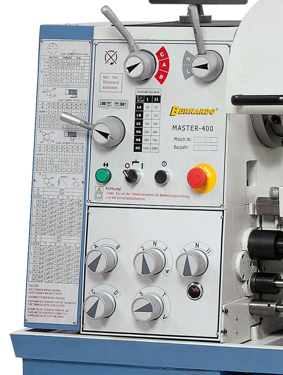 Universaldrehmaschine Master 400 x 1000 inkl. 3-Achs-Digitalanzeige