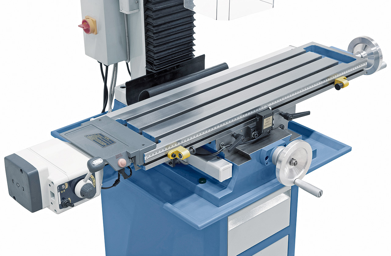 Bohr- und Fräsmaschine BF 35 BDC mit Vorschub inkl. 3-Achs-Digitalanzeige ES-12 V