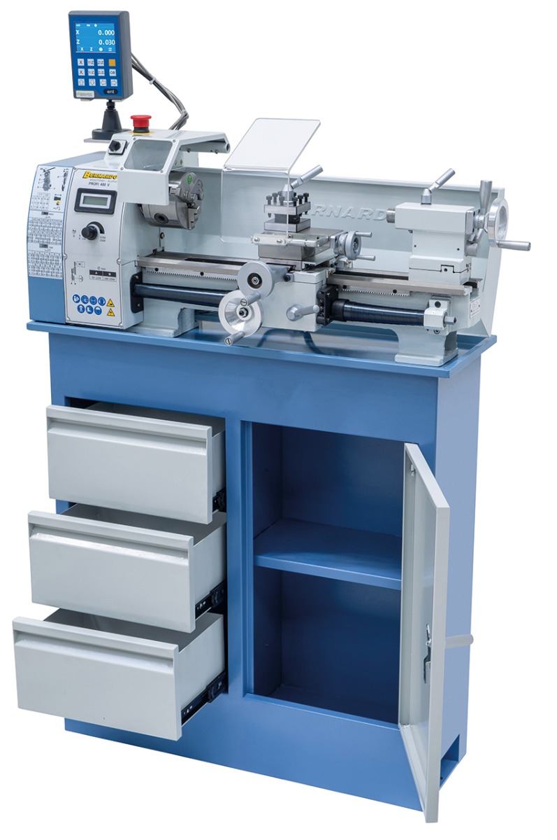 Tischdrehmaschine Profi 400 V / 230 V inkl. 2-Achs Digitalanzeige DT 40