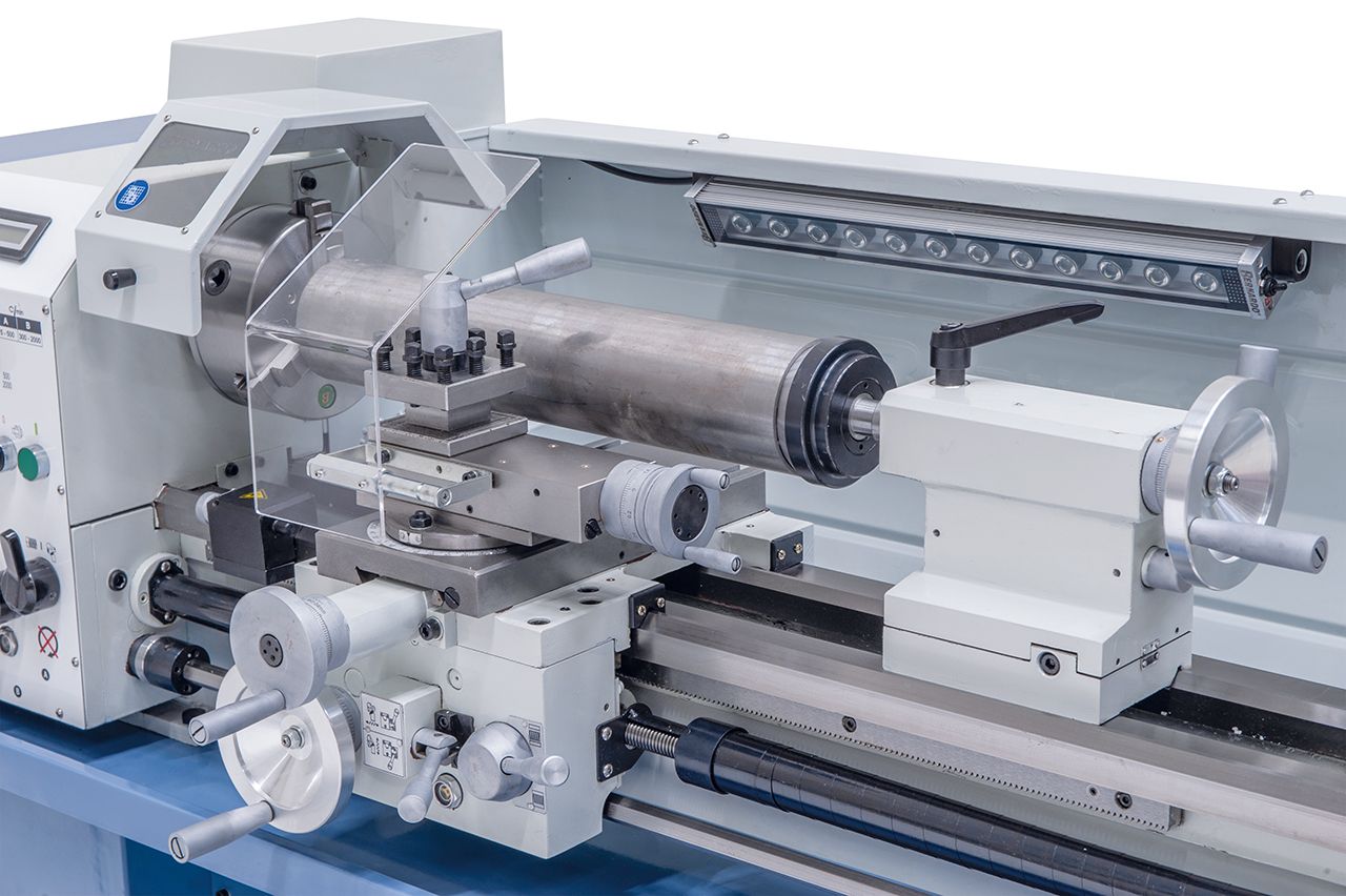 Leit- und Zugspindeldrehmaschine Profi 750 Vario / 230 V inkl. 2-Achs Digitalanzeige ES-12 V