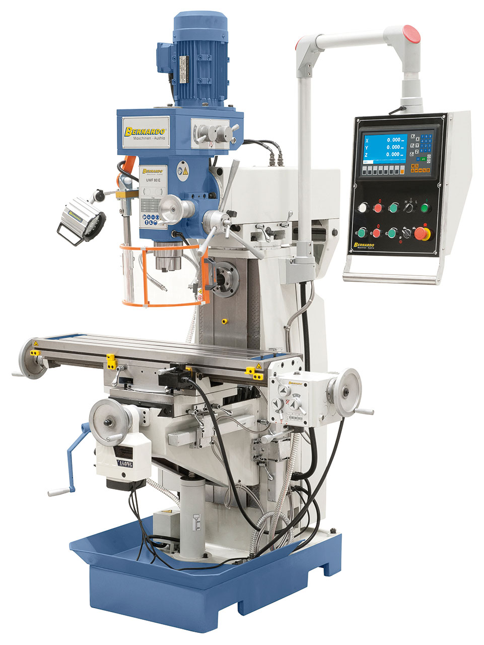 Universalfräsmaschine UWF 80 E inkl. 3-Achs-Digitalanzeige ES-12 H und y-Vorschub