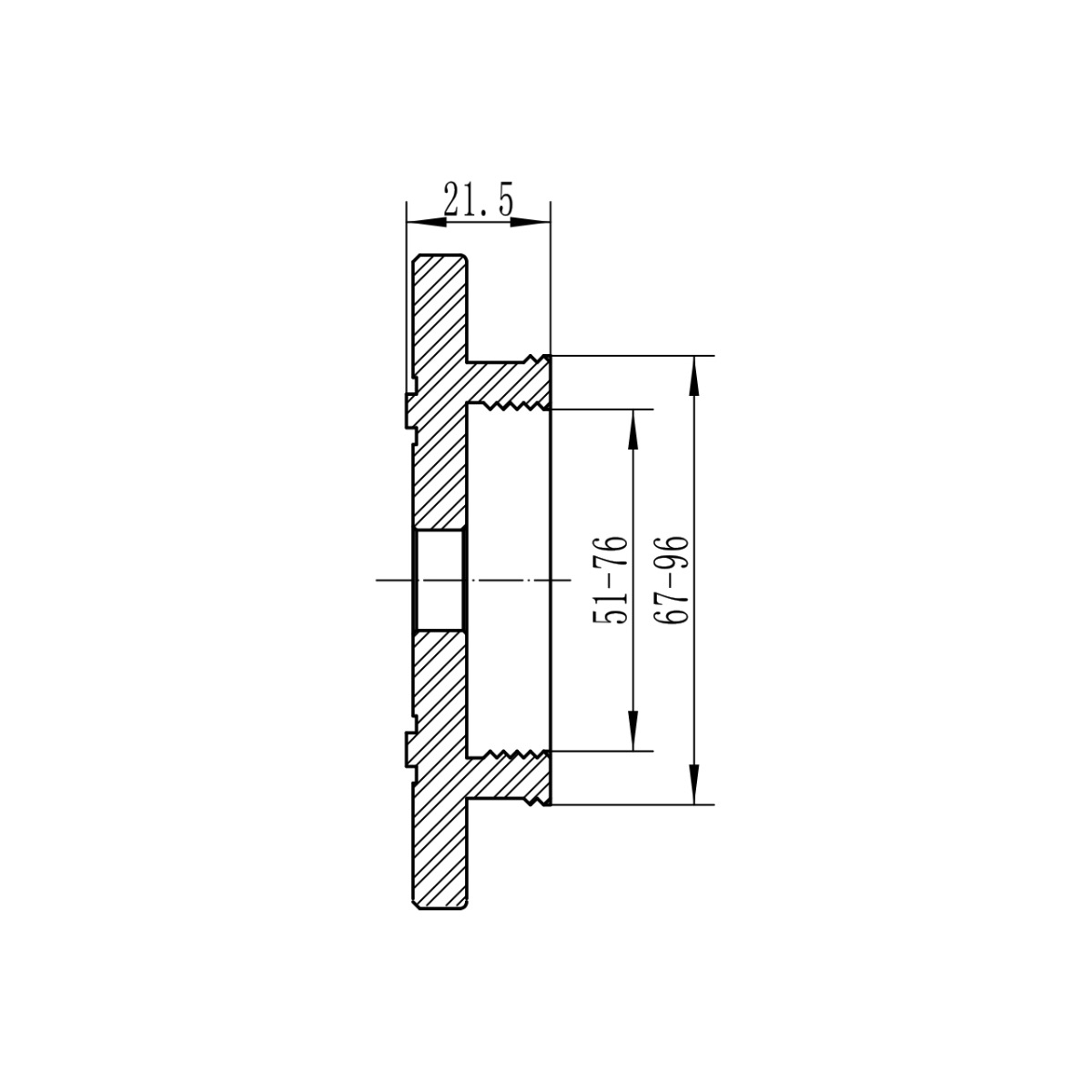 Spannfutter M 115 mit Schwalbenschwanzbacken Typ A