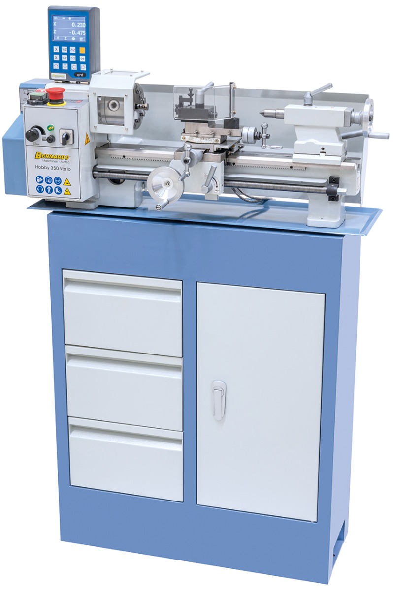 Tischdrehmaschine Hobby 350 Vario / 230 V inkl. 2-Achs Digitalanzeige DT 40